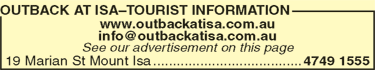 Outback At Isa-Tourist Information - QLD Tourism 2