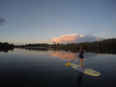 Paddleboard At Back Creek South West Rocks - QLD Tourism 1