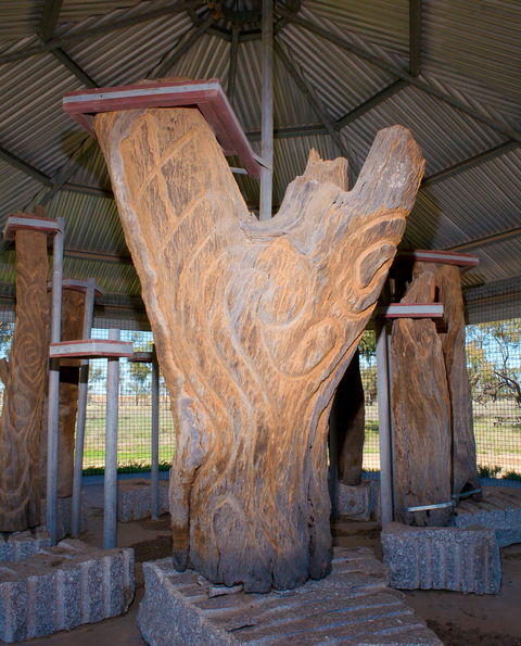 Collymongle Carved Trees - QLD Tourism 0