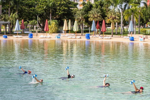 Aqua Fitness In The Wave Lagoon - QLD Tourism 0