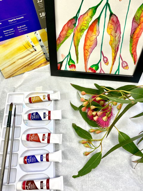 Watercolour Paint & Sip Class: Eucalyptus Leaves - Queensland Tourism 0