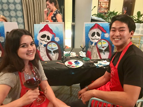 Paint And Sip Class: Christmas In July - Queensland Tourism 0