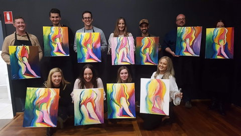 Paint And Sip Experience - QLD Tourism 1