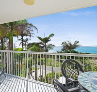 Views of Moreton Island from balcony at Beachside Haven Rickman Pde Woorim